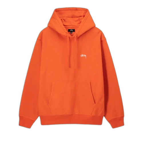 Stussy Stock Logo Hoodie Orange