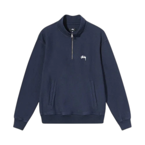 Stussy Overdyed Stock Logo Mock Navy