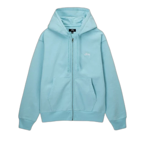 Stussy Stock Logo Zip Hoodie 'Blue'