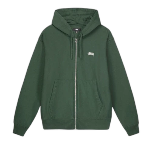 Stussy Stock Logo Zip Hood 'Forest'