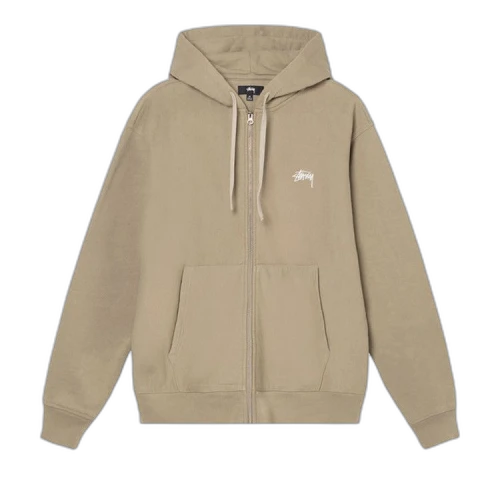 Stussy Stock Logo Zip Hood 'Khaki'