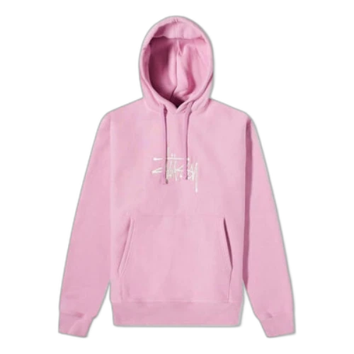Stussy Basic Embroidered Hoodie 'Pink'