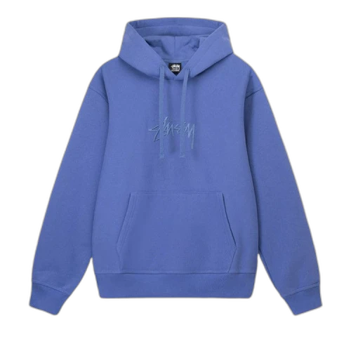 Stussy Stock Logo Appliqué Hoodie 'Denim'