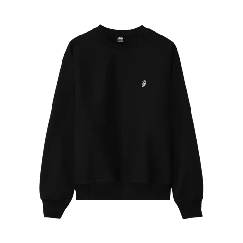 Stussy Swirl Appliqué Crew 'Black'