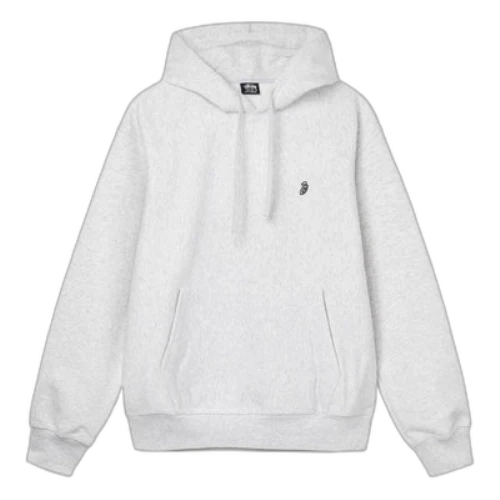 Stussy Swirl Applioue Hoodie 'Light Grey'