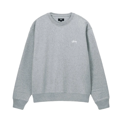 Stussy Overdyed Stock Logo Crew 'Grey Heather'