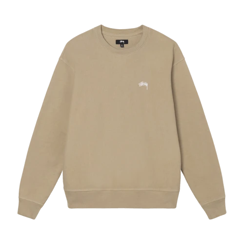 Stussy Overdyed Stock Logo Crew 'Khaki'