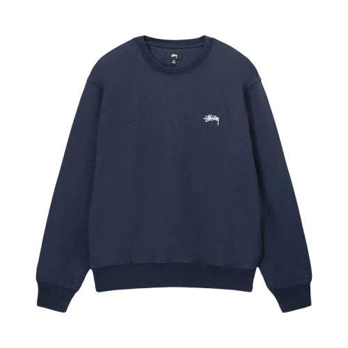 Stussy Overdyed Stock Logo Crew 'Navy'