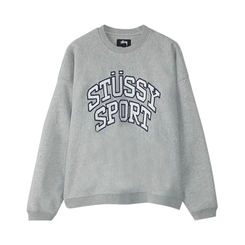 Stussy Relaxed Oversized Crew 'Grey Heather'