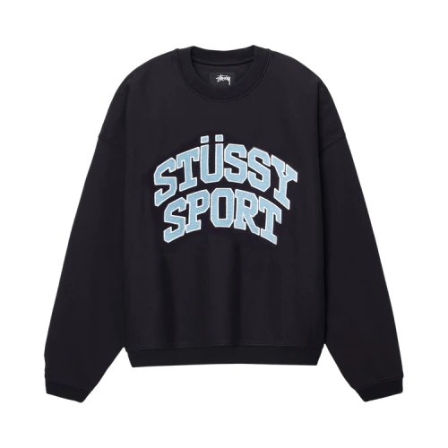 Stussy Sport Relaxed Oversized Crew 'Washed Black'