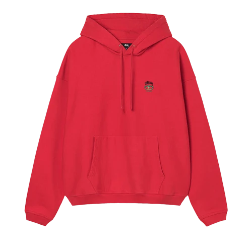 Stussy Relaxed Oversized Hoodie 'Red'