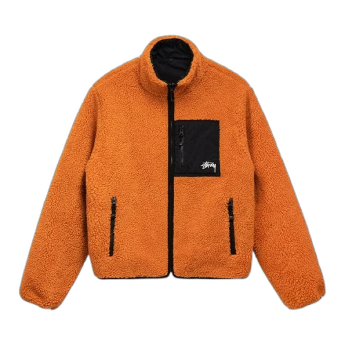Stussy 8 Ball Sherpa Jacket 'Orange'