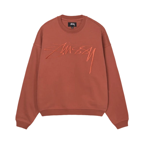Stussy Relaxed Smoothstock Crew 'Brick'