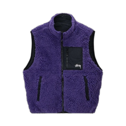 Stussy Sherpa Vest Purple