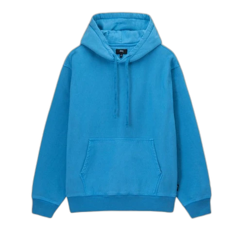 Stussy Pigment Dyed Fleece Hoodie Blue