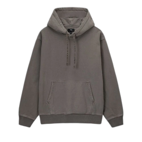 Stussy Pigment Dyed Fleece Hoodie 'Charcoal'