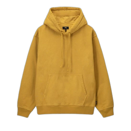 Stussy Pigment Dyed Fleece Hoodie Gold