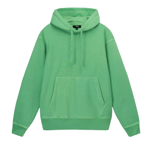 Stussy Pigment Dyed Fleece Hoodie Green
