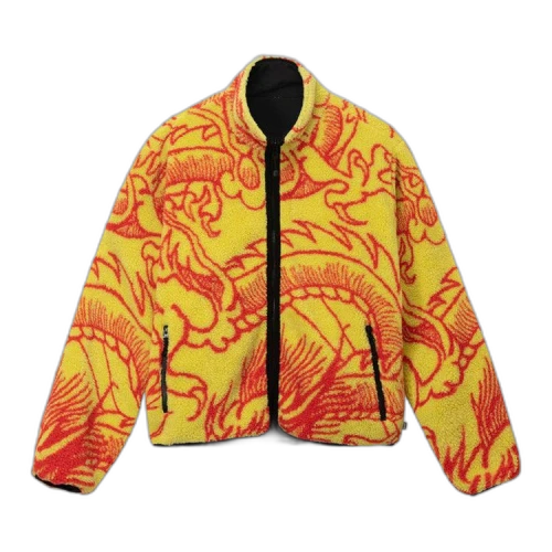 Stussy Dragon Sherpa Jacket Lime