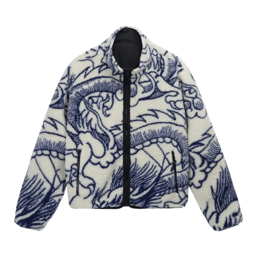 Stussy Dragon Sherpa Jacket 'Natural'