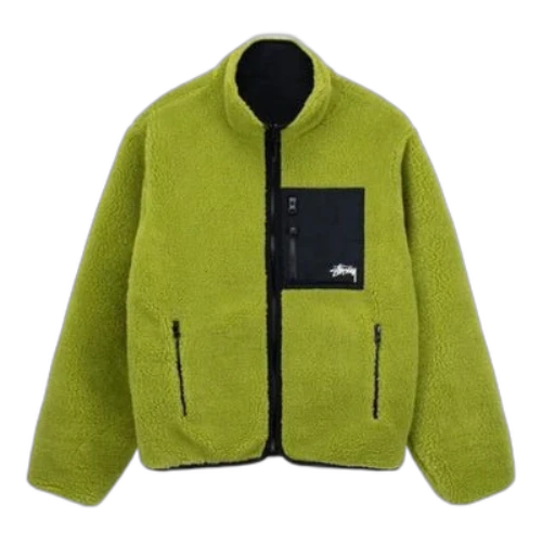 Stussy Reversible Sherpa Jacket 'Green Black'