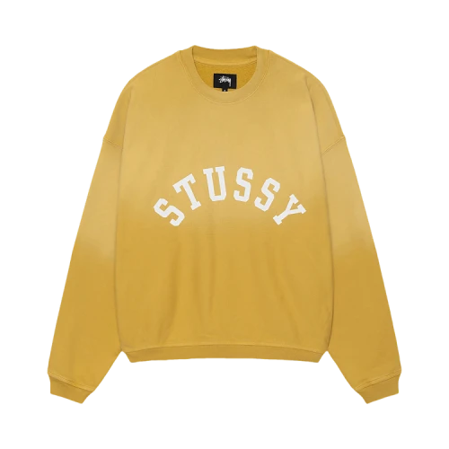Stussy Sun Faded Oversized Crew 'Yellow'