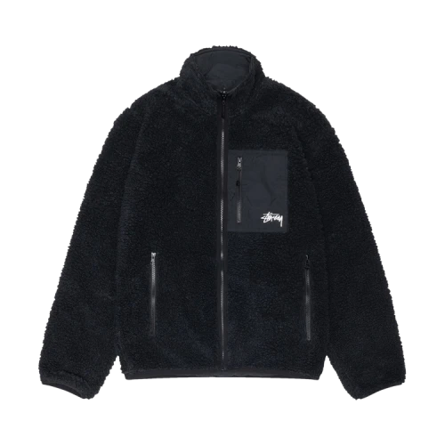 Stussy Sherpa Reversible Jacket Black