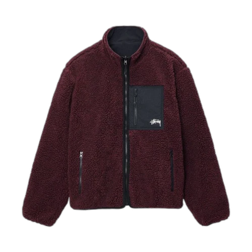 Stussy Sherpa Reversible Jacket 'Burgundy'