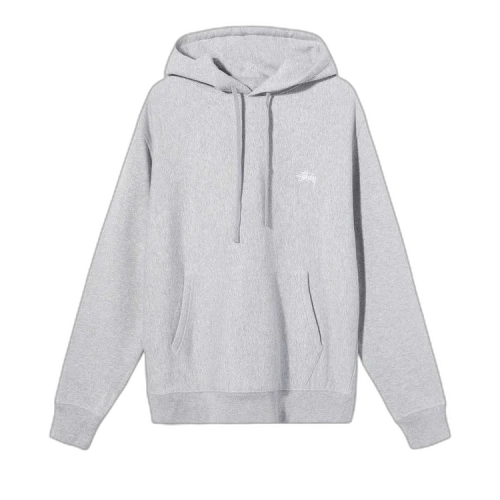 Stussy Stock Logo Hoodie 'Grey Heather'
