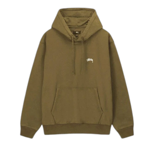 Stussy Stock Logo Hoodie 'Olive'