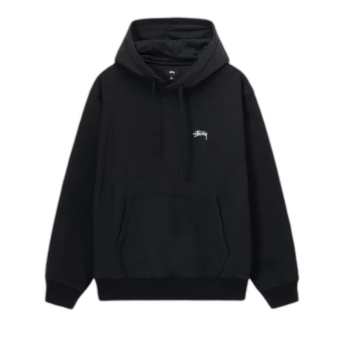 Stussy Stock Logo Hoodie 'Washed Black'