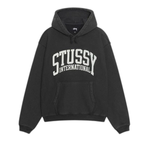 Stussy International Relaxed Hoodie Washed Black