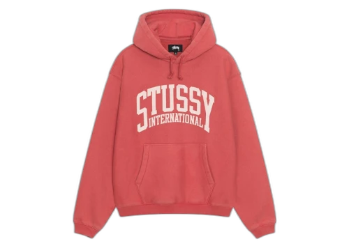 Stussy International Relaxed Hoodie Washed Red