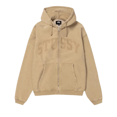 Stussy Faded Graphic Zip Hood 'Washed Beige'