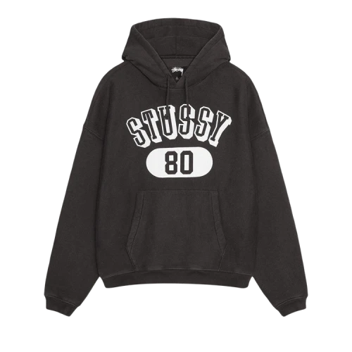 Stussy 80 Relaxed Hoodie 'Washed Black'