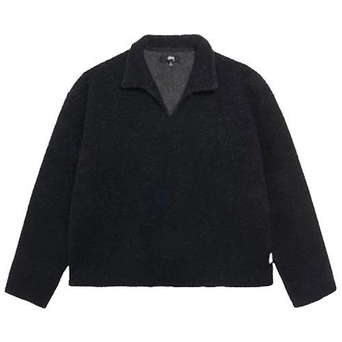 Stussy Wool Blend Sherpa Pullover Black