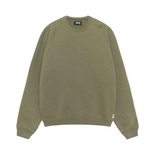 Stussy Fleece Raglan Crew Olive