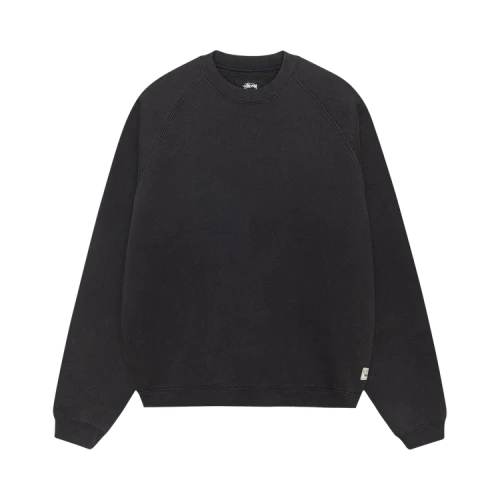 Stussy Fleece Raglan Crew 'Washed Black'