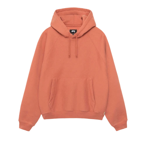 Stussy Fleece Raglan Hoodie Brick