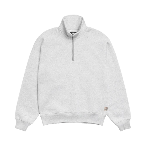 Stussy Relaxed Half Zip 'Grey Heather'