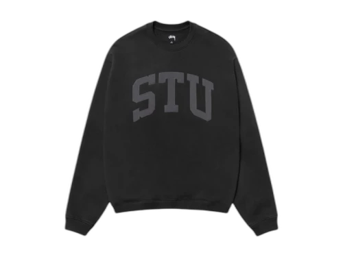 Stussy Stu Relaxed Crew Black