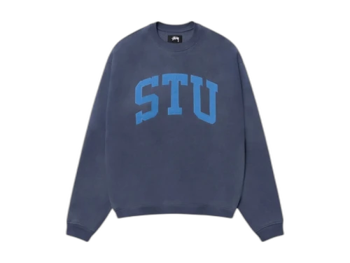 Stussy Stu Relaxed Crew Blue