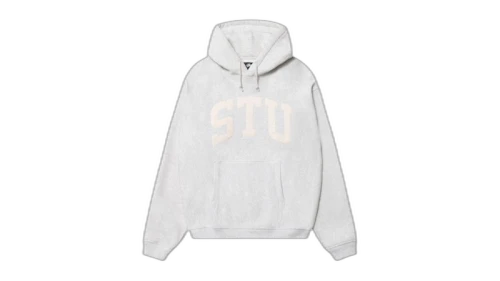 Stussy Stu Applique Hoodie Ash Heather