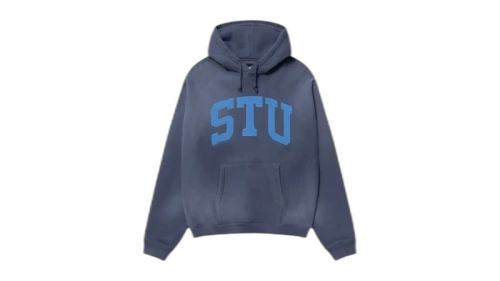 Stussy Stu Applique Hoodie Blue