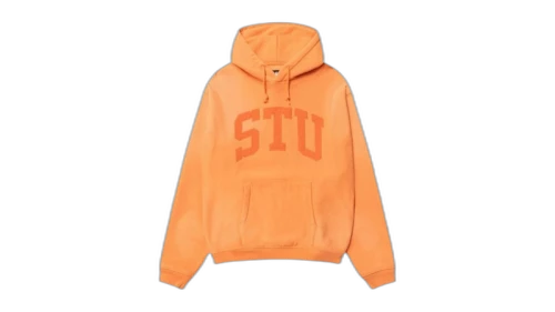 Stussy Stu Applique Hoodie Orange