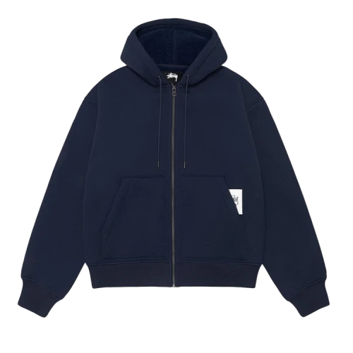 Stussy Bonded Sherpa Hoodie 'Blue'