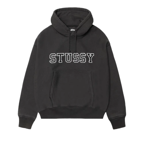 Stussy Felt Applique Hoodie Black