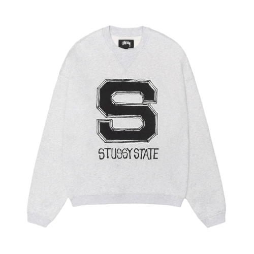 Stussy State Crew 'Ash Heather'