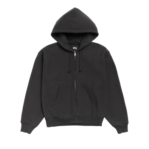 Stussy Basic Diamond Zip Hoodie 'Black'