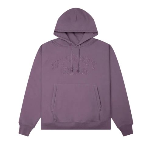 Stussy Gear Applique Hoodie 'Purple'